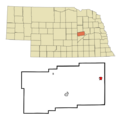 Nance County Nebraska Incorporated and Unincorporated areas Genoa Highlighted