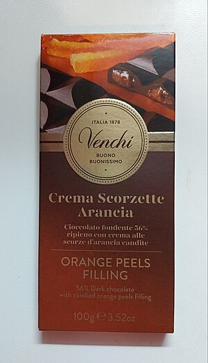 Orange chocolate bar