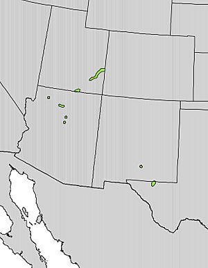 Ostrya knowltonii range map