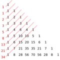 Pascal triangle fibonacci