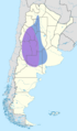 Poospiza ornata map