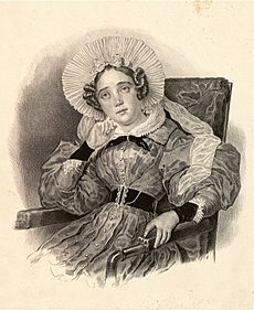 Portrait of Elizabeth Speranskaya, lithograph