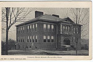 PostcardTerryvilleCTProspectStSchool1906