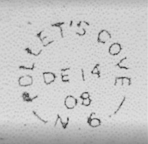 Postmark for Pollett's Cove, Nova Scotia