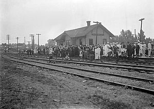 Railroad depot, South Whitley, Indiana (1910s)