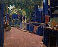Santiago Rusiñol - Blue Courtyard. Arenys de Munt - Google Art Project