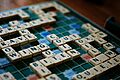 Scrabble game in progress