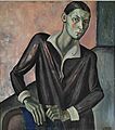 Selvportræt . Elisa Maria Boglino. Olie på træ. 1932