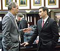 Speaker Rubio standing with Dem leader