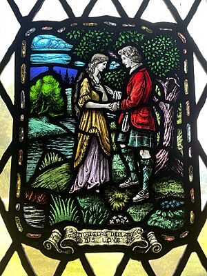 Stained glass window annie laurie