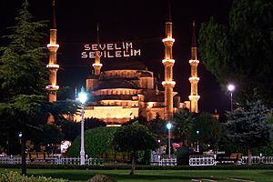 Sultan Ahmed Mosque mahya3