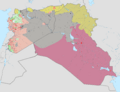 Territoires de l'Etat islamique juin 2015