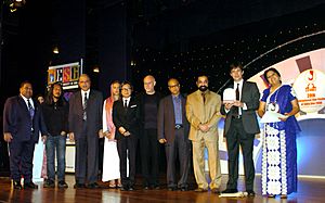 The Award Winners of the 39th IFFI-2008 Director of Kazakhstan film “TULPAN’ Mr. Sergie Dvortsevoy and the actor of the Sri Lankan film “FLOWERS OF THE SKY’