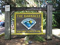 The Barnacle Historic State Park sign 02