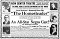 The Homesteader 1919 newspaperad
