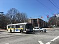 University of Delaware shuttle bus 323 along Delaware Avenue