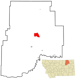 Location of St. Marie, Montana