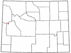 Location of Bondurant, Wyoming