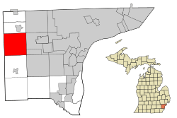 Location of Canton within Michigan