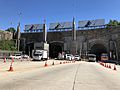 2018-07-08 10 45 46 View east along New Jersey State Route 495 (Lincoln Tunnel Approach) at the western entrance of the Lincoln Tunnel in Weehawken Township, Hudson County, New Jersey