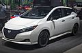 2023 Nissan Leaf in White, front left (NYIAS 2022)