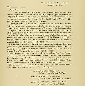 AOU Letter 1 Aug 1883