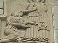 Adarnase praying before Jesus Christ - Jvari Monastery bas relief