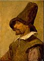 Adriaen Brouwer - Head of a man with a pointed hat
