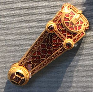 Anglo-Saxon Sword Belt End Ornament from Sutton Hoo Burial, 625-630 AD