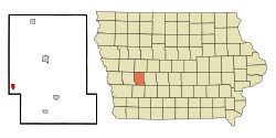 Location of Kimballton, Iowa