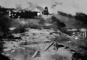 B5N2 Bomber "Kate" Over Hickam Field full