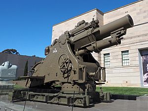 BL 9.2-inch howitzer on display outside the Australian War Memorial