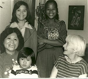 Barbara with Dao's family