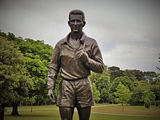 Brian Clough statue in Albert Park, Middlesbrough