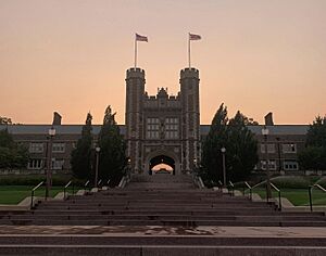 Brookings Hall during sunset