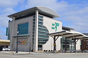 Bus station, Third and Walnut, Bloomington