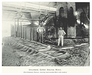 CARNE(1899) p135 GIRILAMBONE COPPER MINE, SMELTIMG WORKS