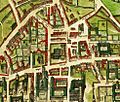 Cambridge town centre (Braun and Hogenberg)