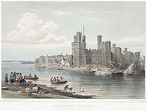 Carnarvon Castle - from Coed Helen