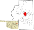 Cherokee County Oklahoma incorporated and unincorporated areas Tahlequah highlighted