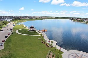 Aerial view of Chestermere