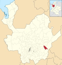 Location of the municipality and town of Caracolí in the Antioquia Department of Colombia