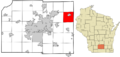 Dane County Wisconsin incorporated and unincorporated areas Medina highlighted