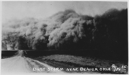 Dust Storms, "Dust Storm Near Beaver, Oklahoma" - NARA - 195354