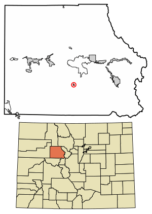 Location of the Fulford CDP in Eagle County, Colorado.