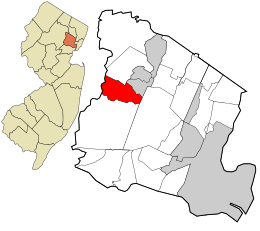 Location in Essex County and the state of New Jersey..