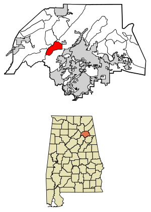 Location of Ivalee in Etowah County, Alabama.