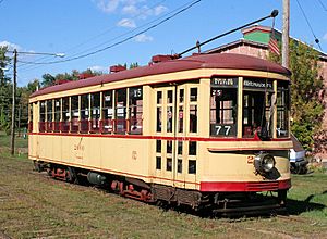 Former Montreal Tramways Company car 2600 at the Connecticut Trolley Museum, September 2007
