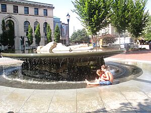 Fountain, downtown Asheville, NC IMG 5204