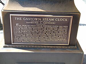 Gastown Steam Clock Plaque1